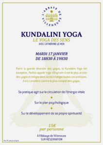 Kundalini Yoga Abbaye de Villeneuve avec Catherine Le Hen